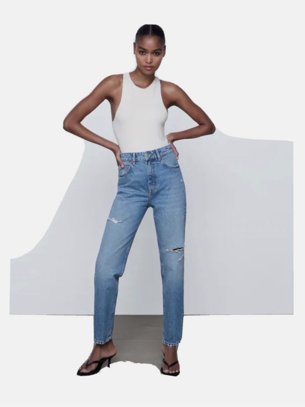 Zara high waisted mum jeans